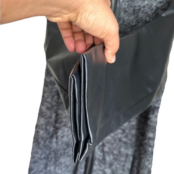 LRL Lauren Jeans Womens Full Front Zip Knit Jacket with Faux Leather Sleeve - Picture 5 of 16